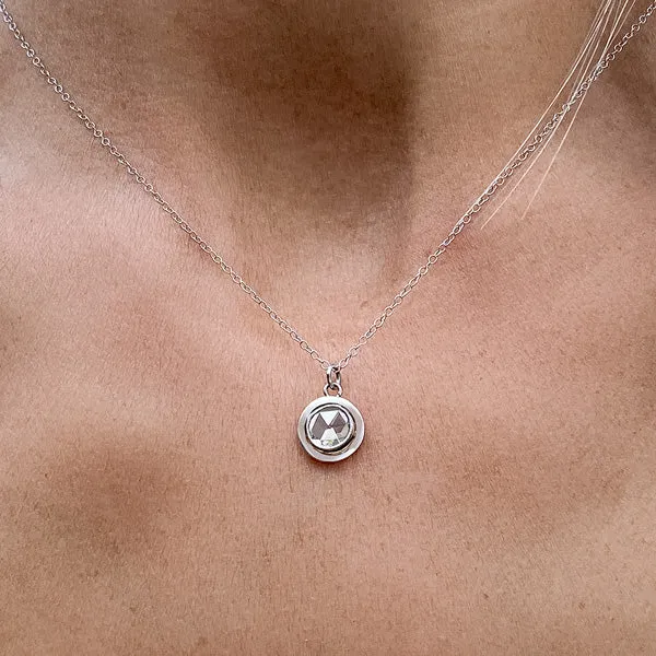Antique Rose Cut Diamond Pendant