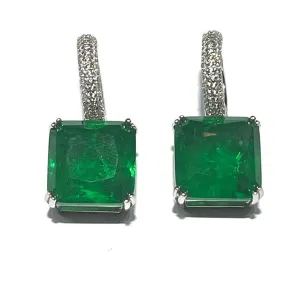 AP Coral Hollywood Earrings Diva Style Silver 925 Redio Quartz Emerald OR927elus finish