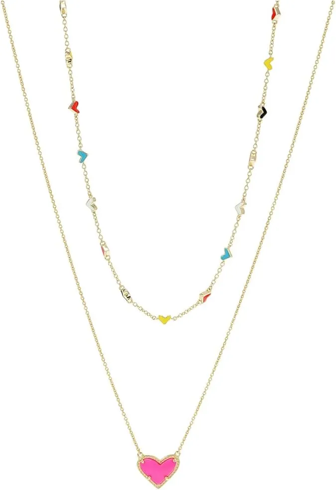 Ari Haven Pink Heart Necklace