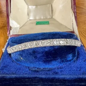 Art Deco Diamond Line Tennis Bracelet
