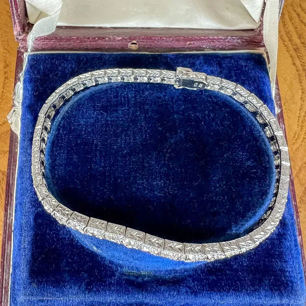 Art Deco Diamond Line Tennis Bracelet