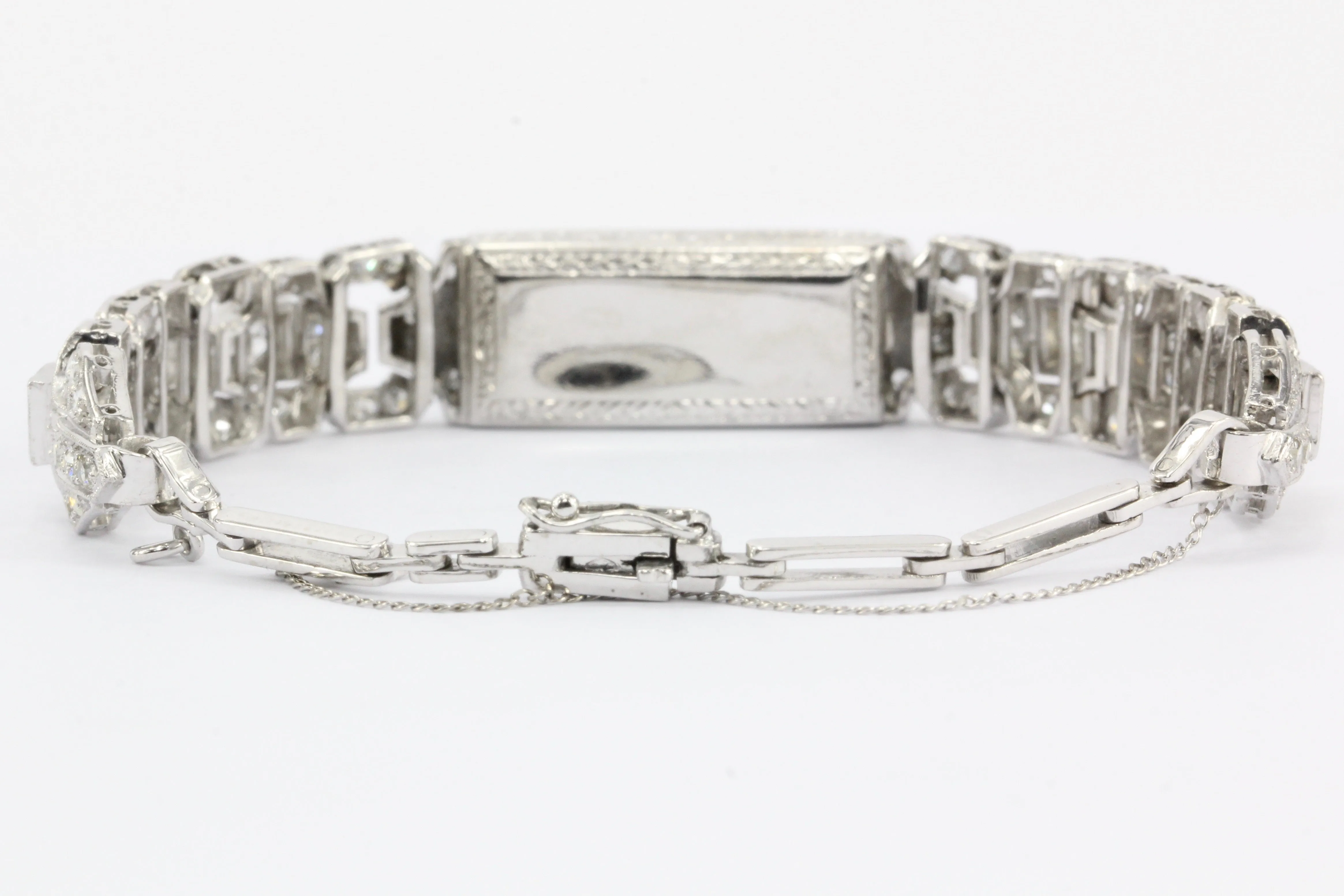 Art Deco Platinum Diamond Onyx Conversion Bracelet c.1930's