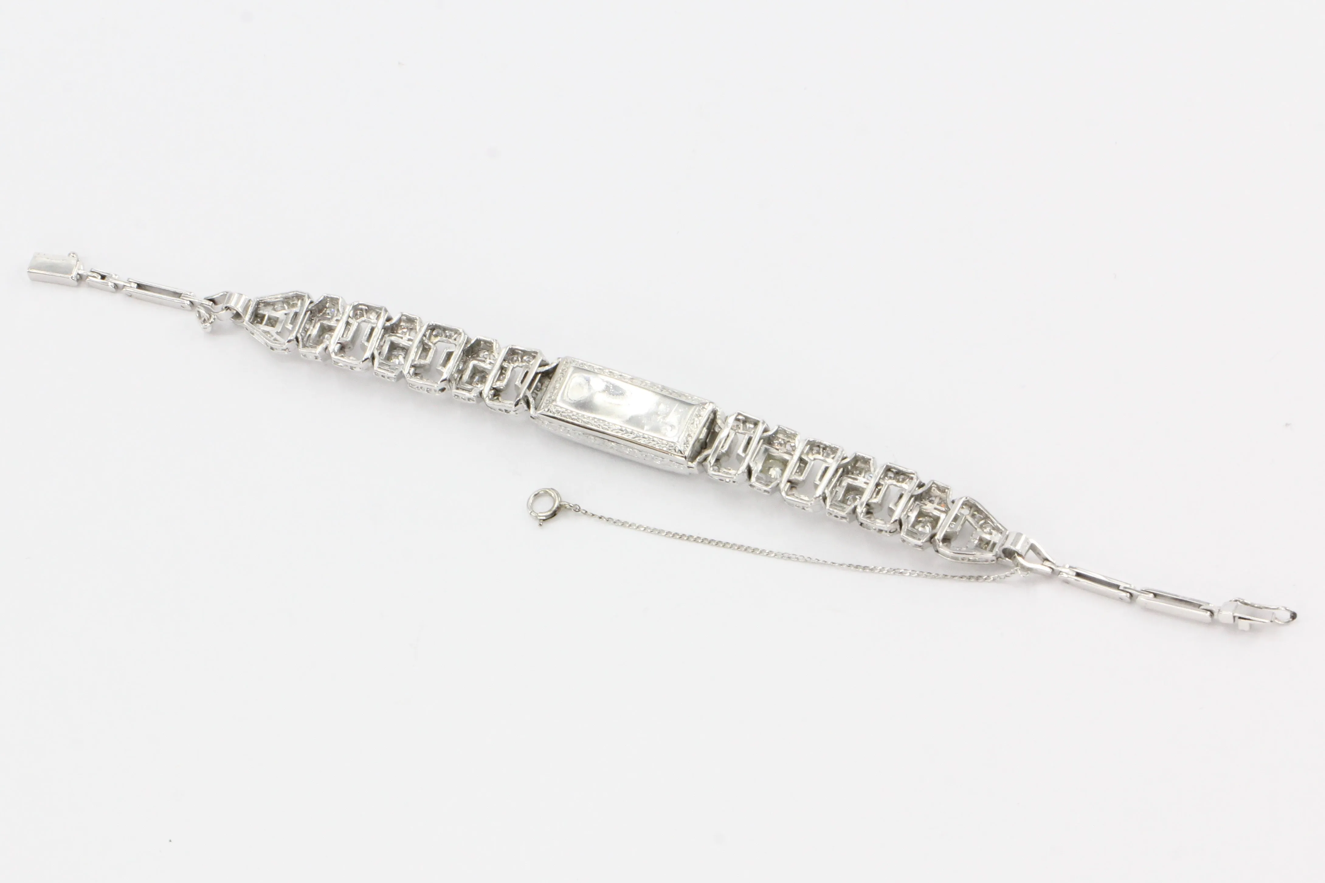 Art Deco Platinum Diamond Onyx Conversion Bracelet c.1930's
