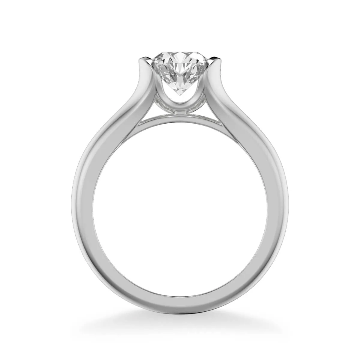 Artcarved "April" Half Bezel Set Diamond Engagement Ring