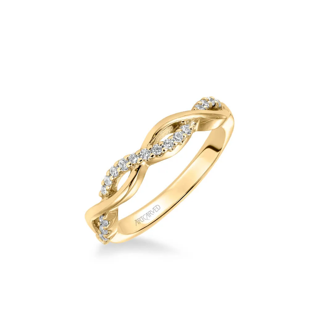Artcarved "Gabriella" Twist Diamond Wedding Band