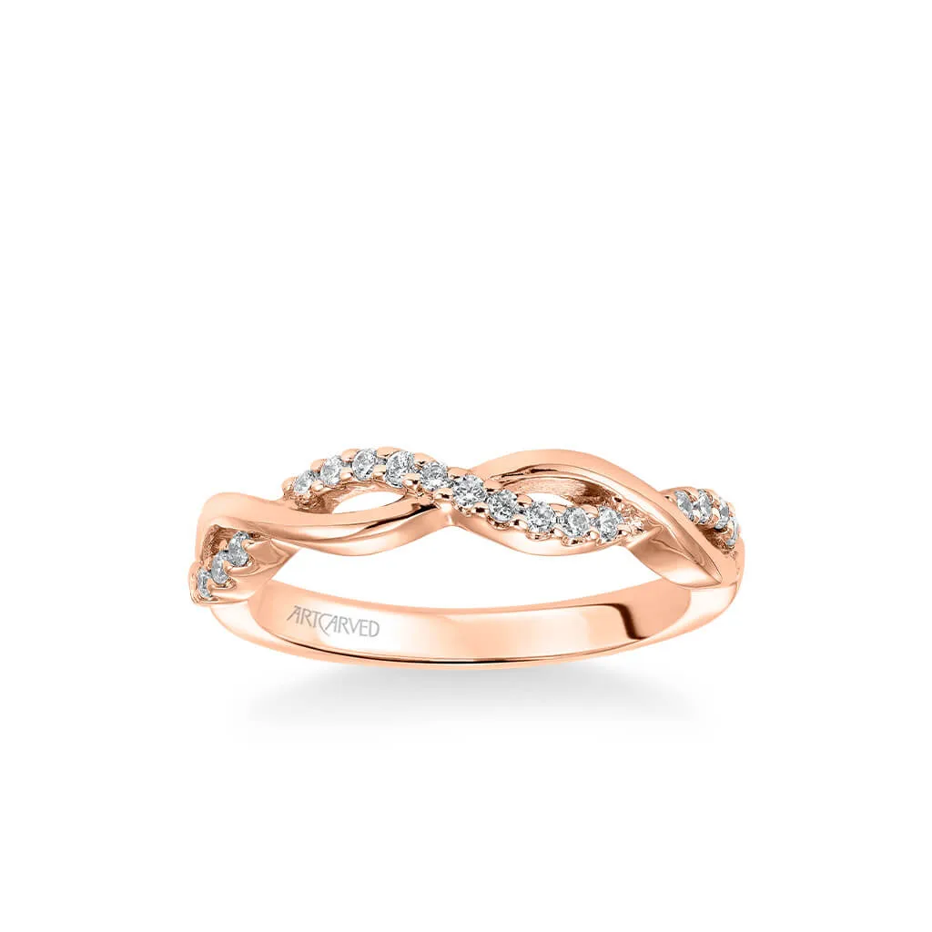 Artcarved "Gabriella" Twist Diamond Wedding Band