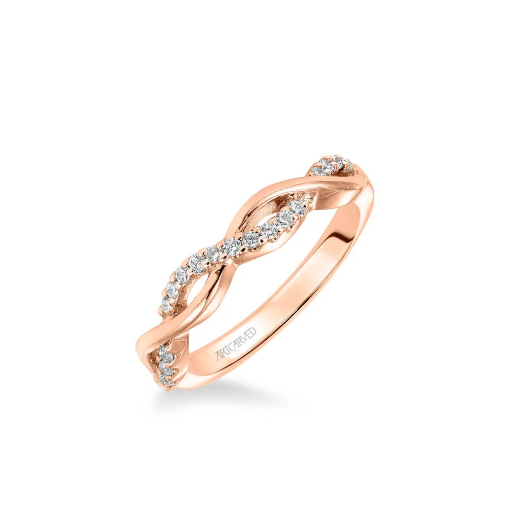 Artcarved "Gabriella" Twist Diamond Wedding Band