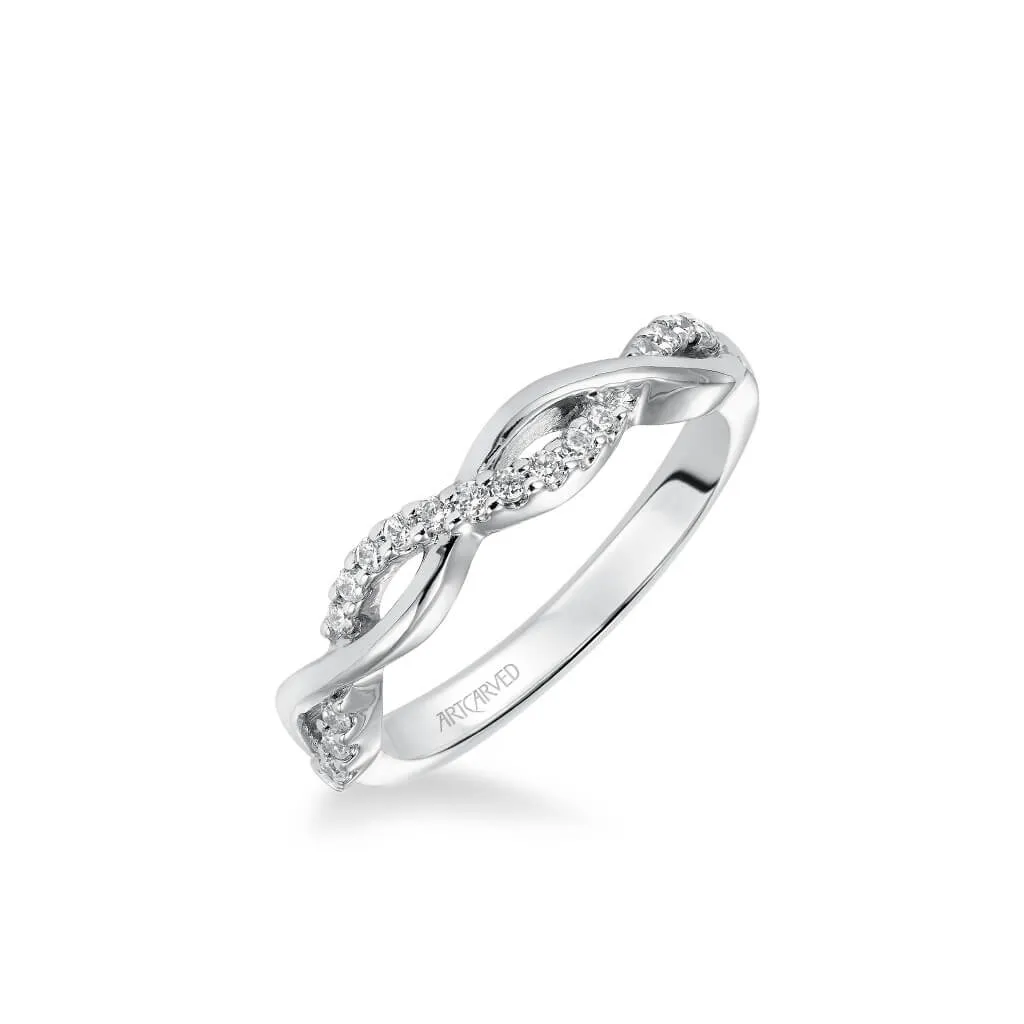 Artcarved "Gabriella" Twist Diamond Wedding Band