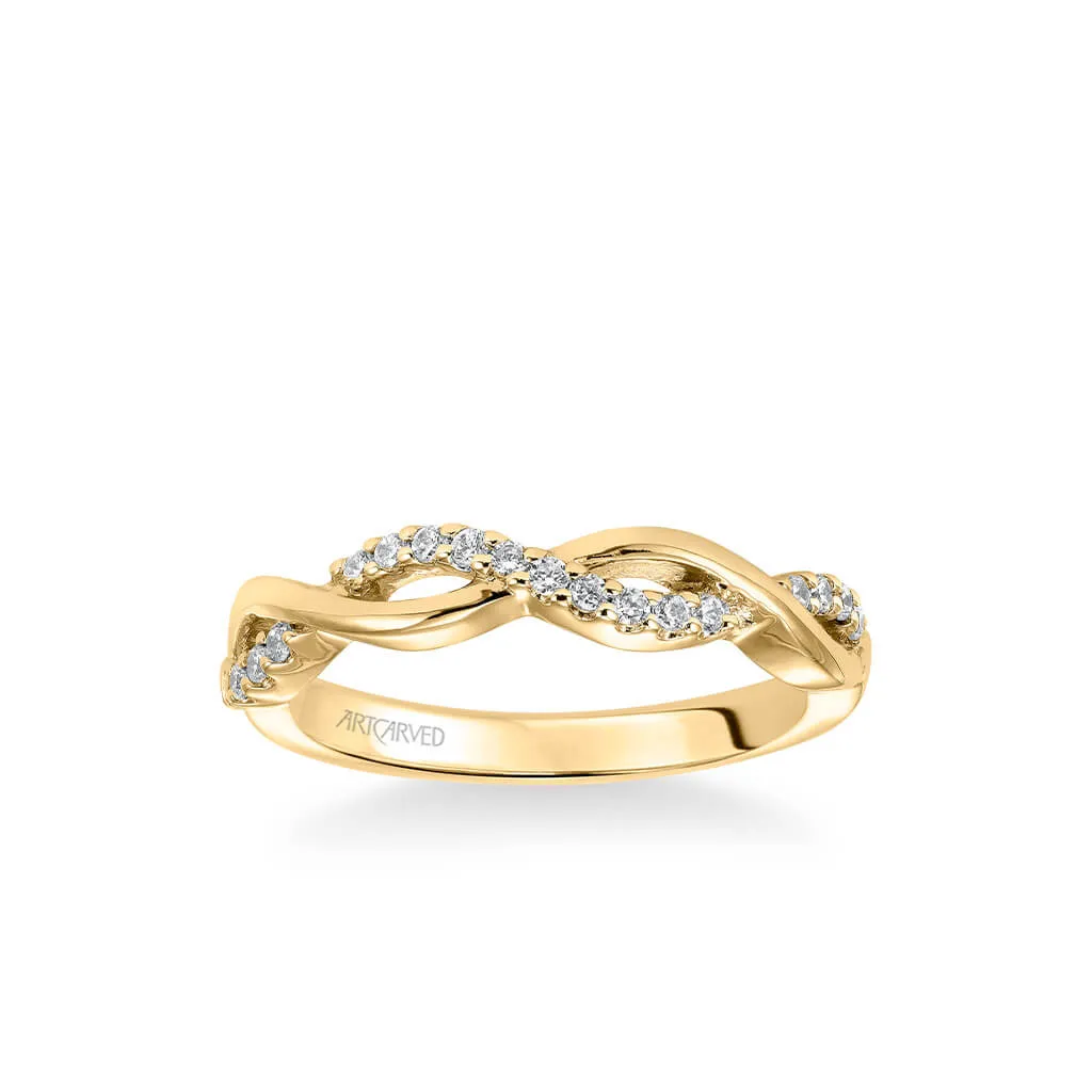 Artcarved "Gabriella" Twist Diamond Wedding Band