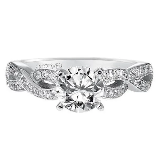 Artcarved "Gabrielle" Diamond Twist Engagement Ring