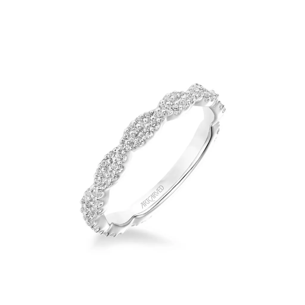 Artcarved "Gianna" Twist Shank Diamond Wedding Ring