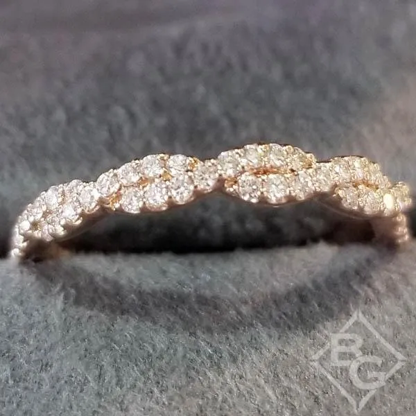 Artcarved "Gianna" Twist Shank Diamond Wedding Ring