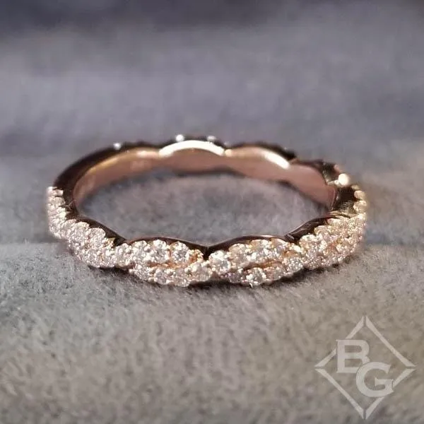 Artcarved "Gianna" Twist Shank Diamond Wedding Ring