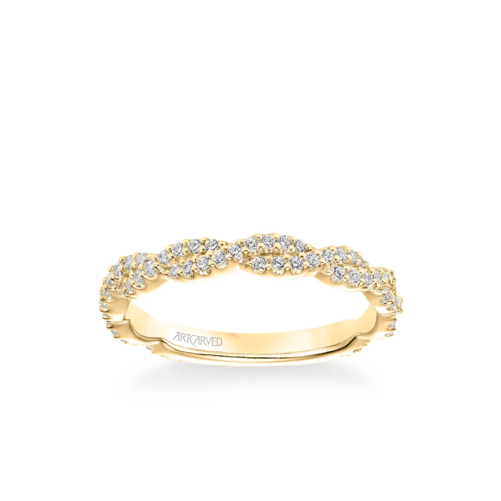 Artcarved "Gianna" Twist Shank Diamond Wedding Ring