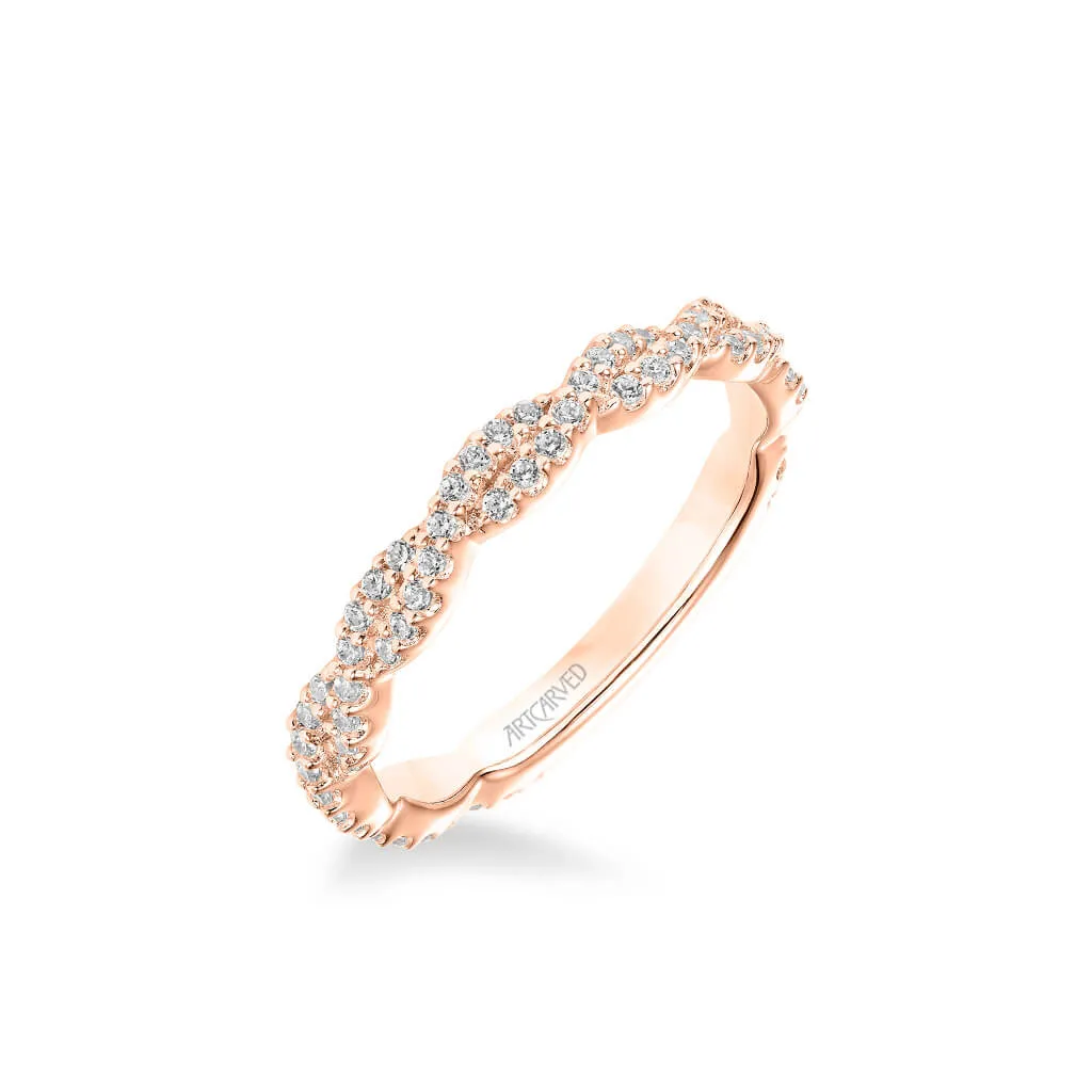 Artcarved "Gianna" Twist Shank Diamond Wedding Ring
