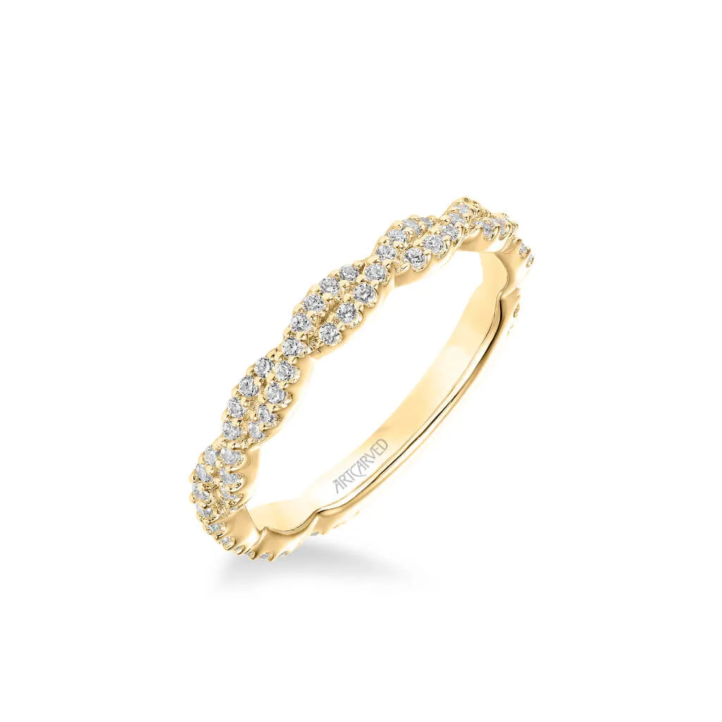 Artcarved "Gianna" Twist Shank Diamond Wedding Ring