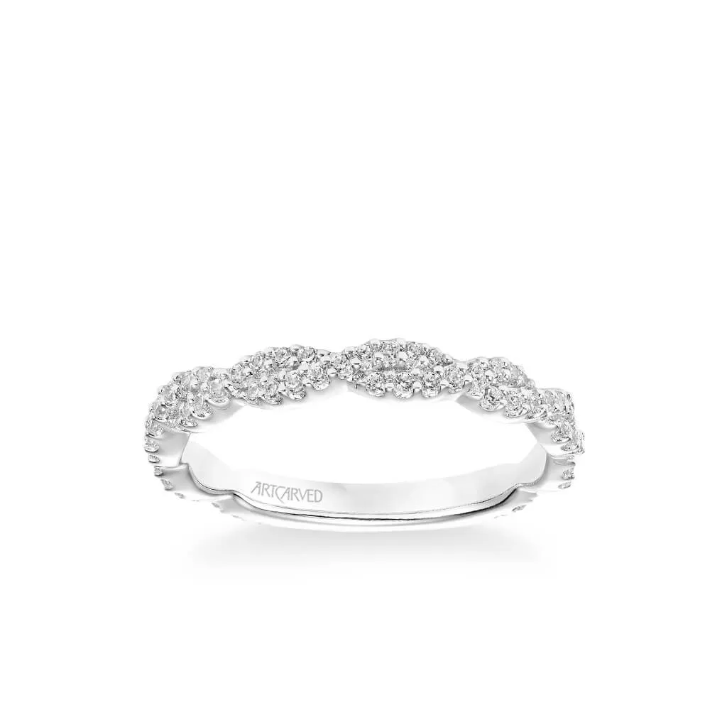 Artcarved "Gianna" Twist Shank Diamond Wedding Ring