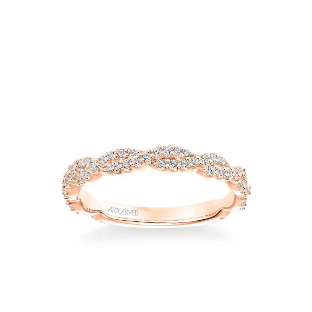 Artcarved "Gianna" Twist Shank Diamond Wedding Ring