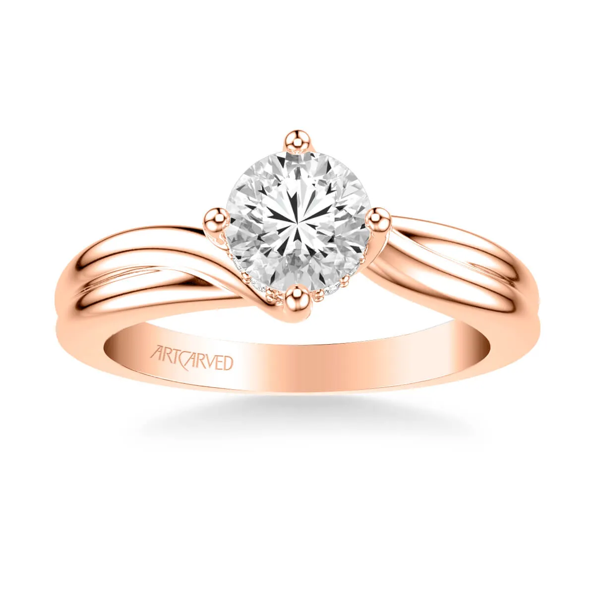 Artcarved "Whitney" Bypass Twist Diamond Engagement Ring
