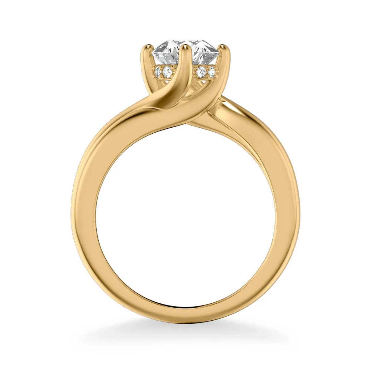 Artcarved "Whitney" Bypass Twist Diamond Engagement Ring
