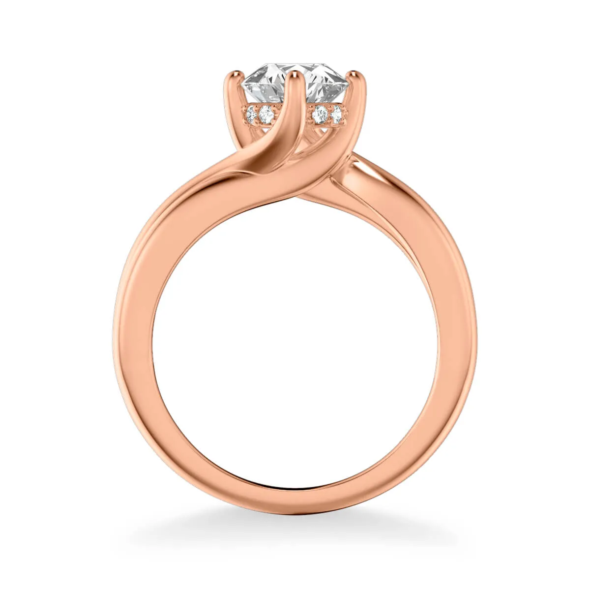 Artcarved "Whitney" Bypass Twist Diamond Engagement Ring