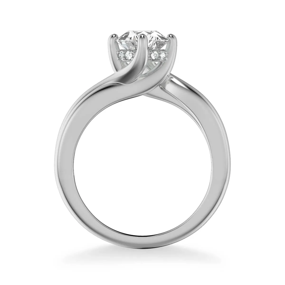Artcarved "Whitney" Bypass Twist Diamond Engagement Ring
