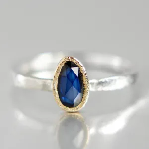Aurora Ring | Blue Sapphire | 14k Yellow Gold   Sterling Silver