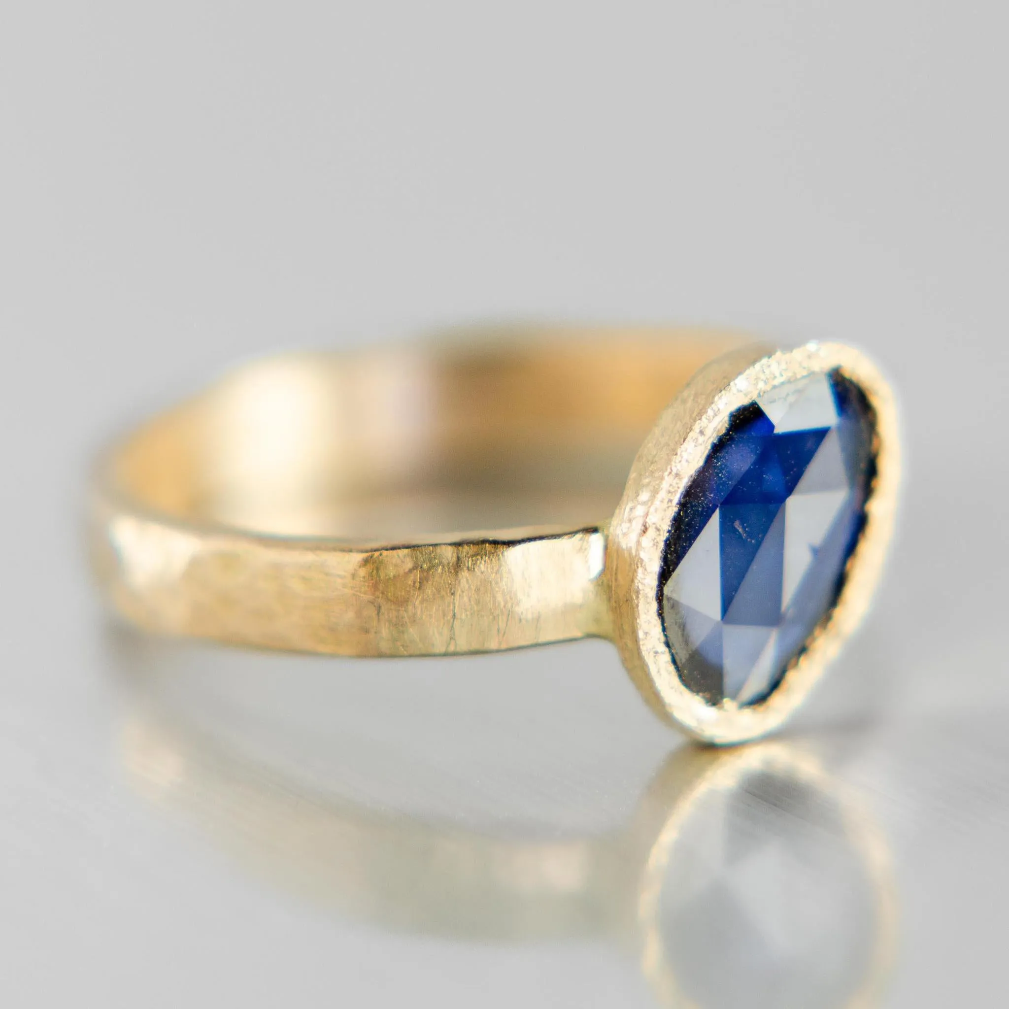 Aurora Ring | Blue Sapphire | 14k Yellow Gold