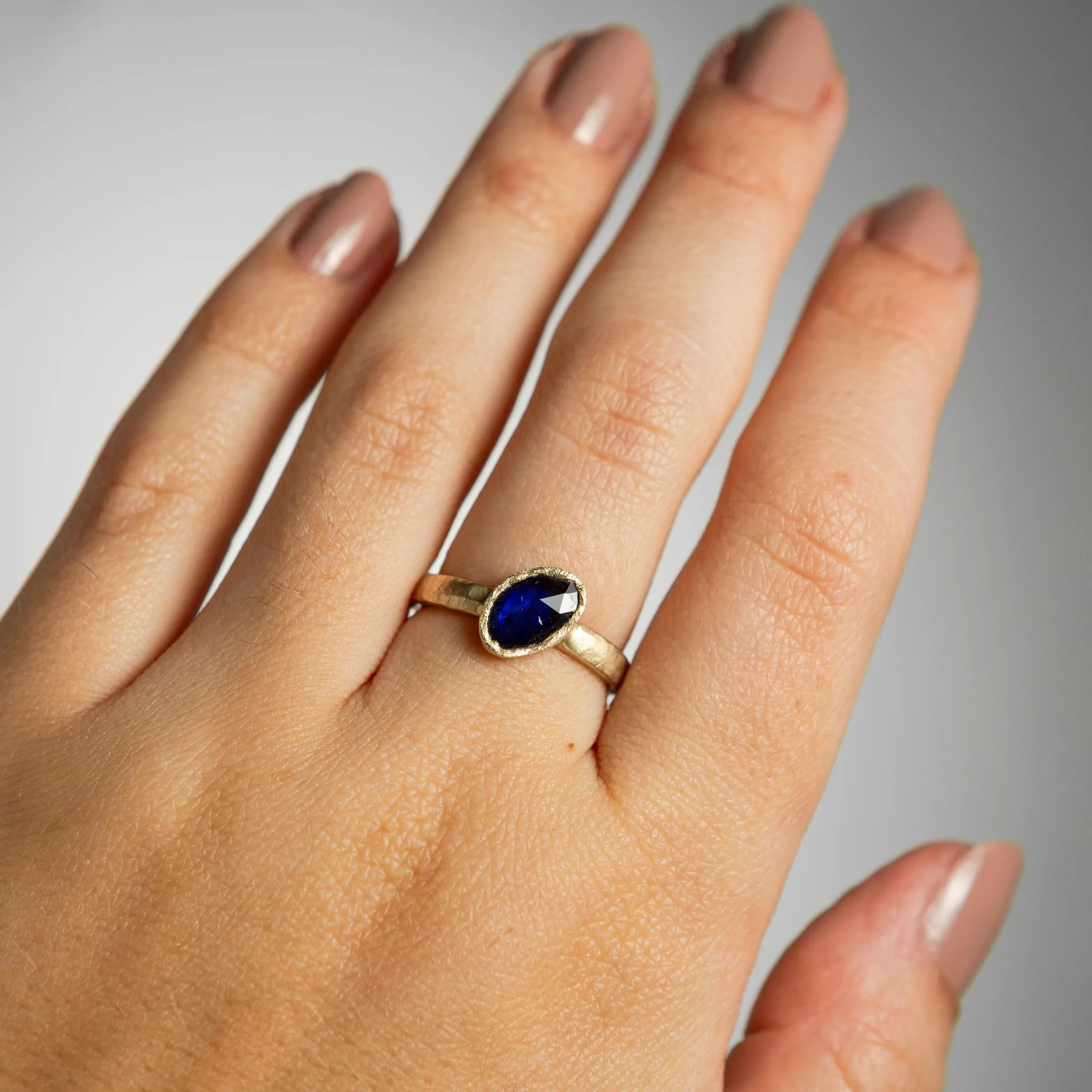 Aurora Ring | Blue Sapphire | 14k Yellow Gold