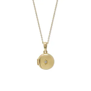 Aztec Mini Gold Locket