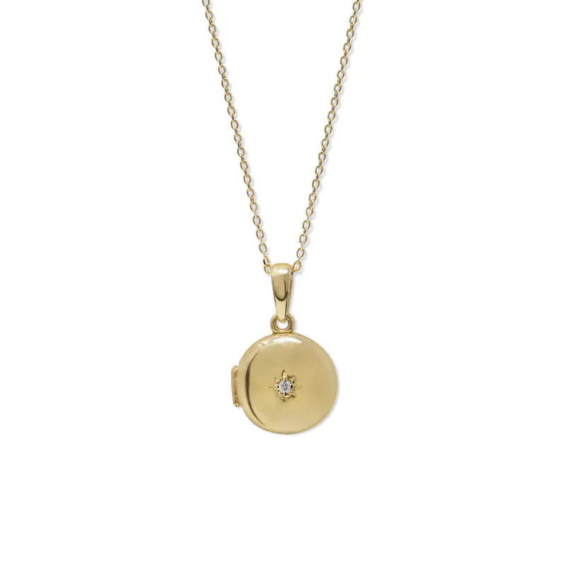 Aztec Mini Gold Locket