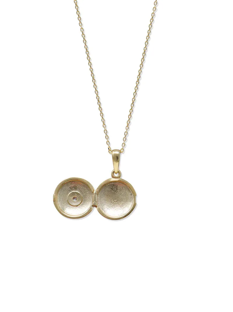 Aztec Mini Gold Locket