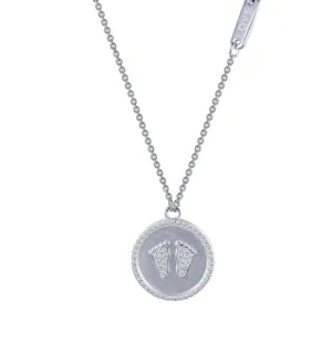 Baby Feet Disc Necklace