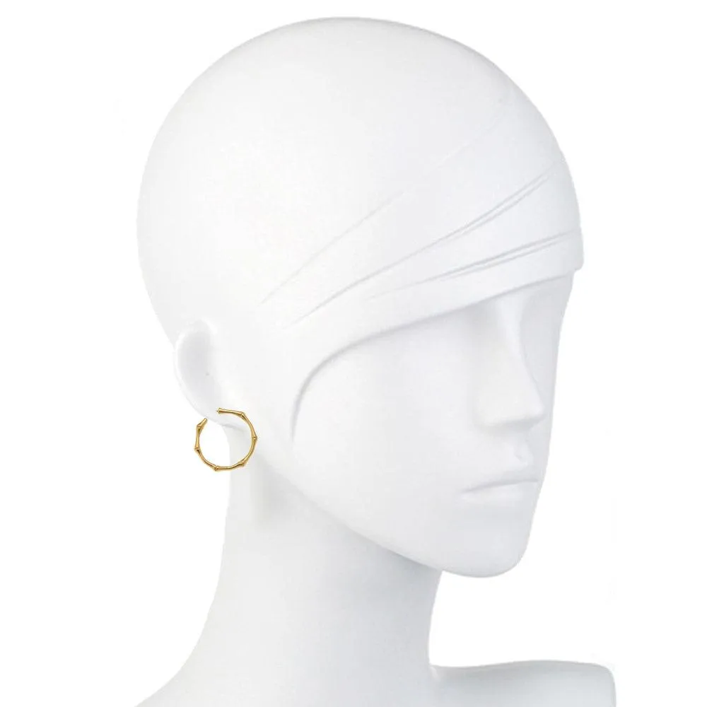 Bamboo Hoop Earrings