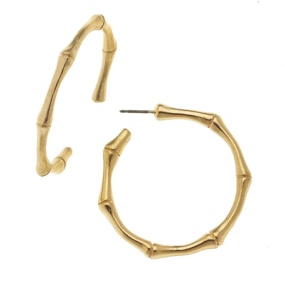 Bamboo Hoop Earrings