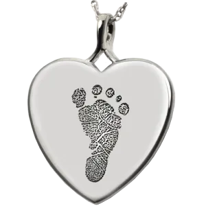 B&B Heart Footprint Pendant
