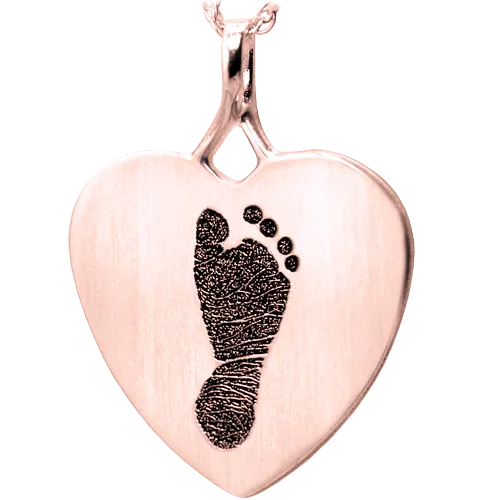 B&B Heart Footprint Pendant