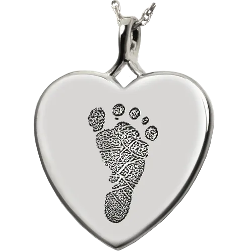 B&B Heart Footprint Pendant