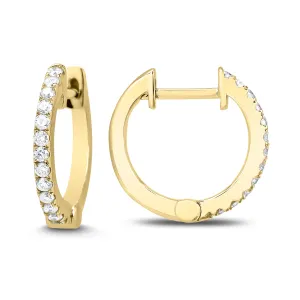 Bandiera Jewellers Diamond Hoop Earrings 0.16ct AER-9834-18KT-Y