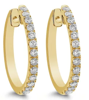 Bandiera Jewellers Diamond Hoop Earrings 0.50ct AER-12655-Y