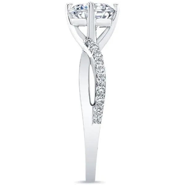 Barkev's Bypass Twist Prong Set Diamond Engagement Ring