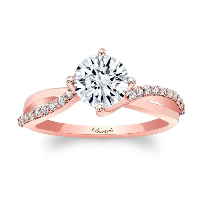 Barkev's Bypass Twist Prong Set Diamond Engagement Ring