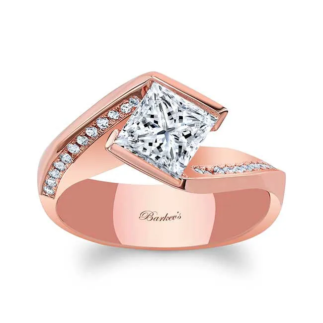 Barkev's Split Cathedral Shank Princess Cut Diamond Engagement Ring