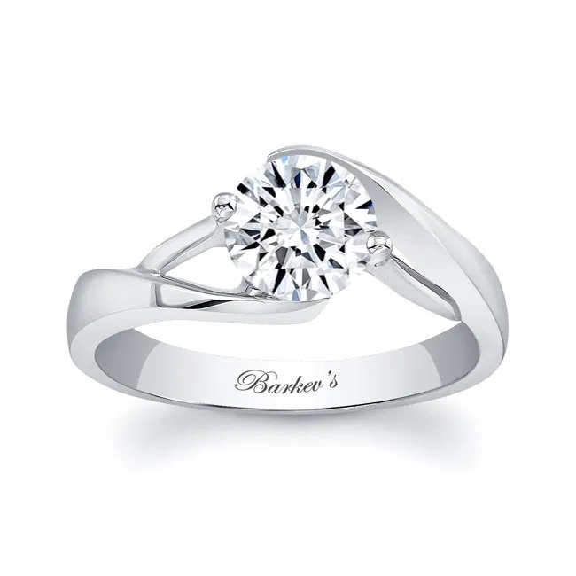 Barkev's Swirl Solitaire Diamond Engagement Ring