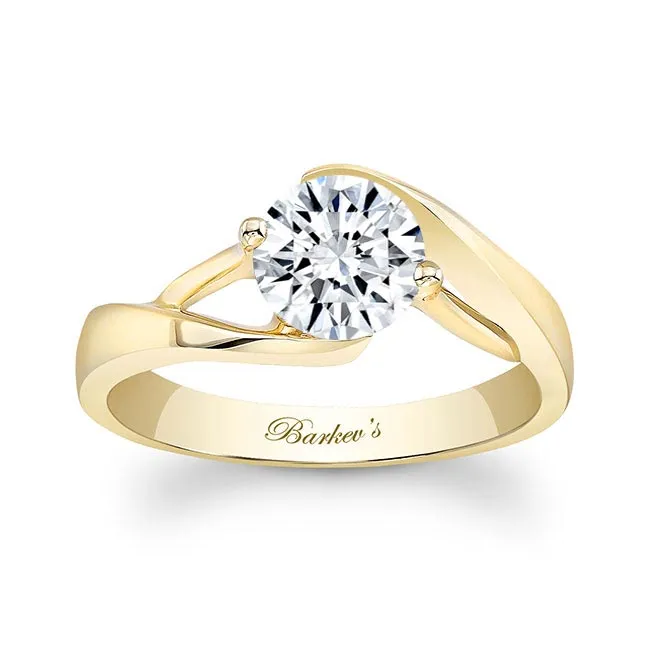 Barkev's Swirl Solitaire Diamond Engagement Ring
