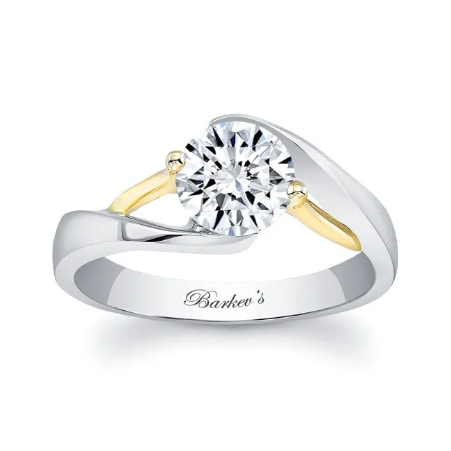 Barkev's Swirl Solitaire Diamond Engagement Ring