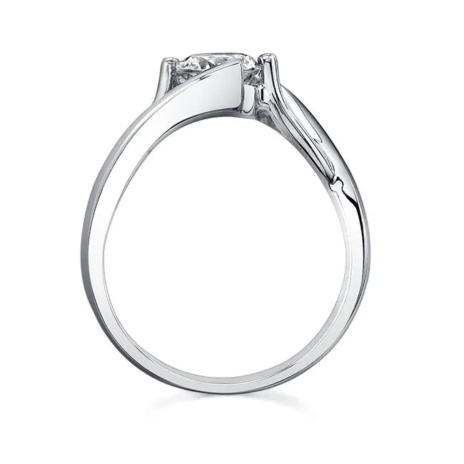 Barkev's Swirl Solitaire Diamond Engagement Ring