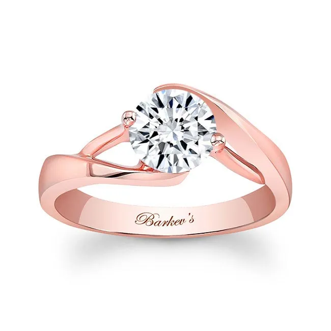 Barkev's Swirl Solitaire Diamond Engagement Ring