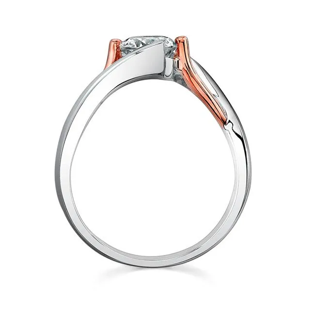 Barkev's Swirl Solitaire Diamond Engagement Ring