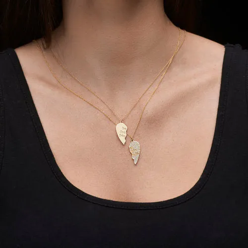Best Fuckin Friends (2 Piece) Heart Necklaces